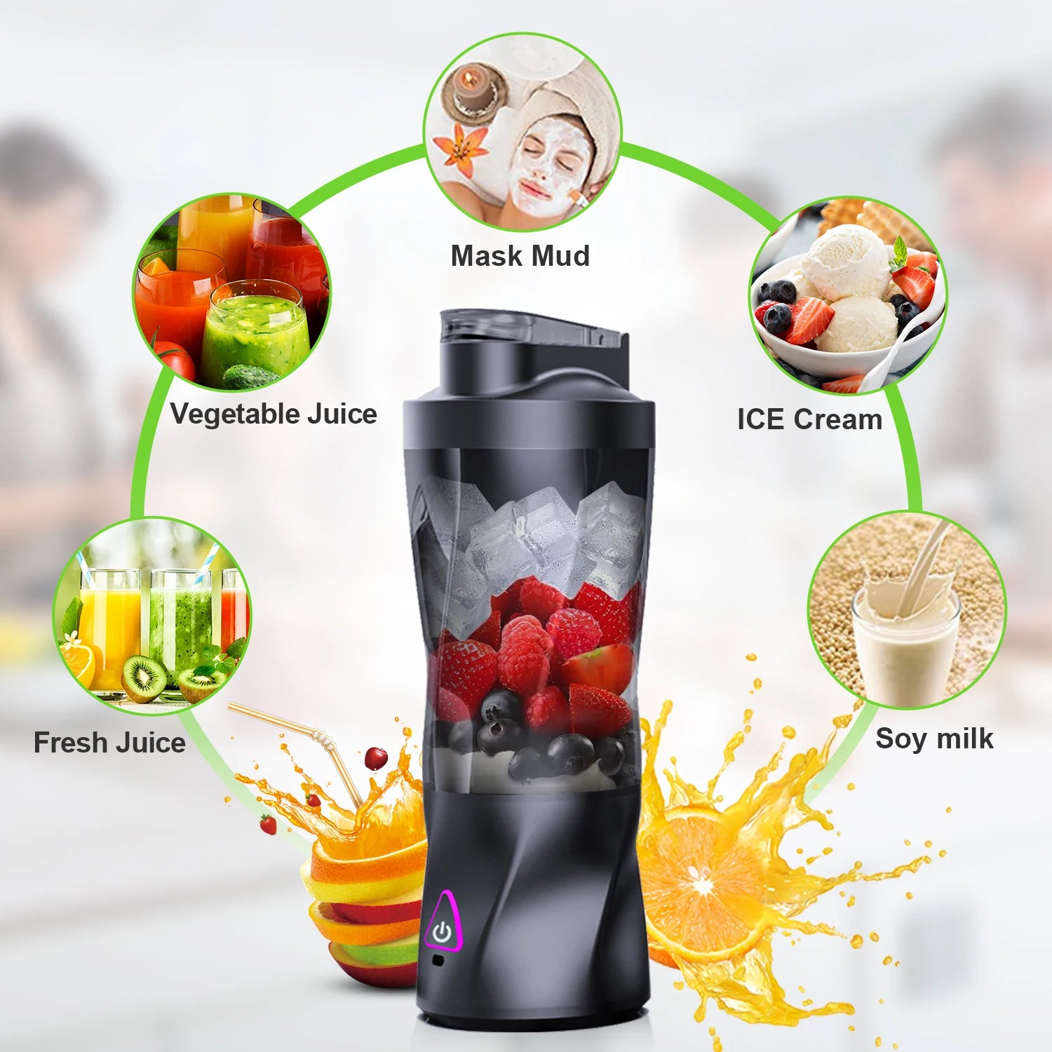 BlendGo Portable Blender 700ML — USB Rechargeable